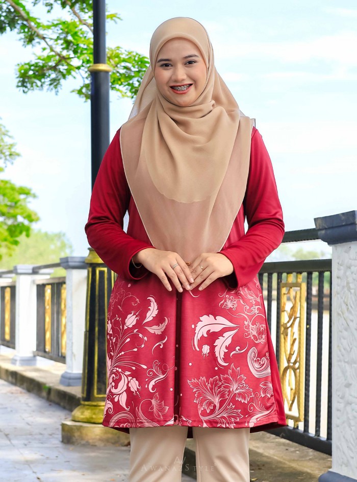Nuha | Maroon