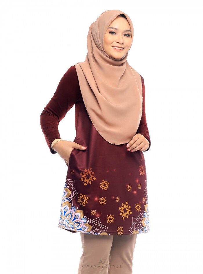 Hawa | Burgundy Brown